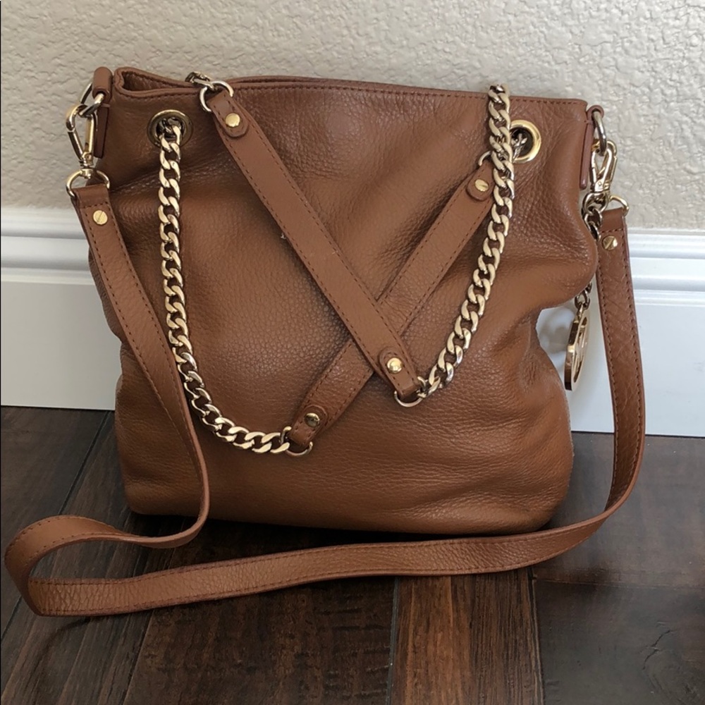 Michael Kors crossbody leather hobo bag
